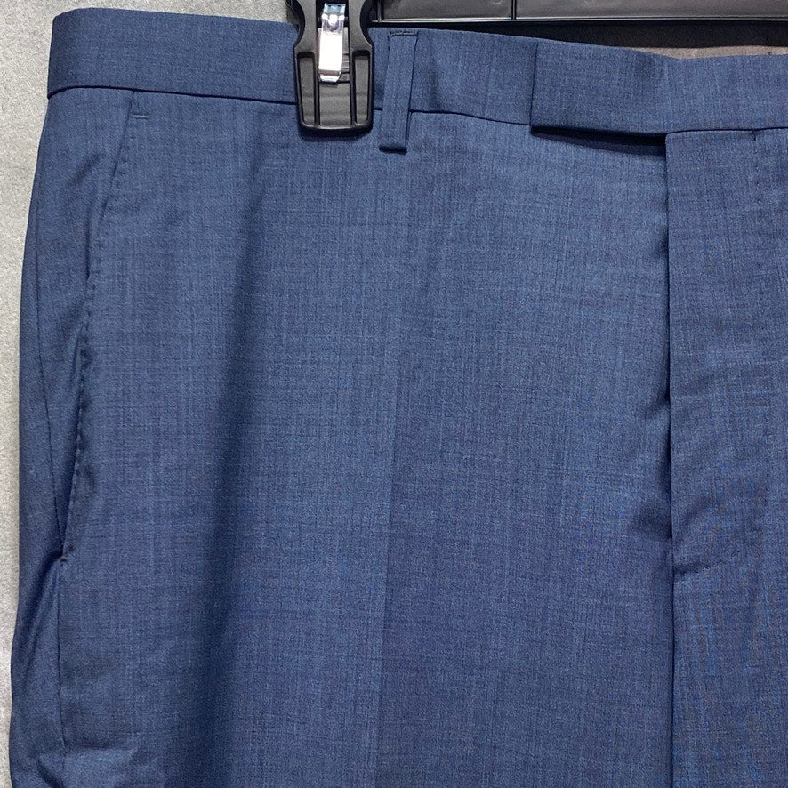 BOSS HUGO BOSS Pastel Blue Unhemmed Wool Blend Regular-Fit Dress Pants SZ 38R