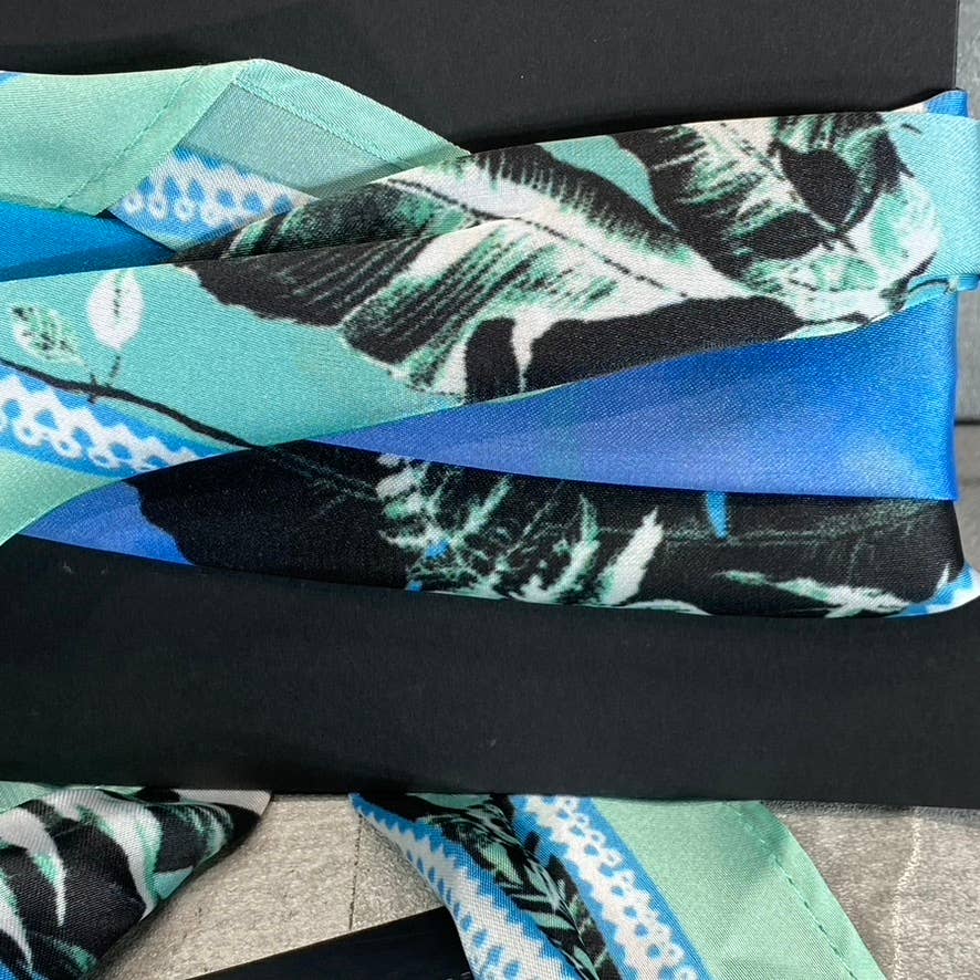 INC INTERNATIONAL CONCEPTS Women's Turquoise Palm-Print Kite Scarf SZ OS