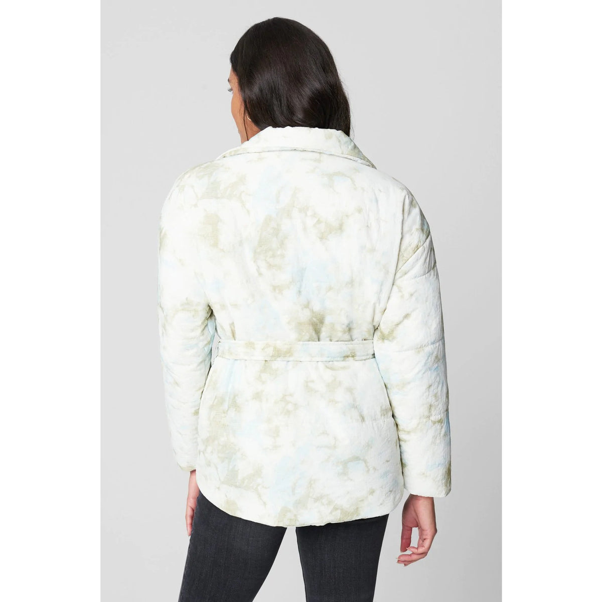 BLANK NYC Women's Perfect Day Hooded Quilted Belted Jacket SZ S
