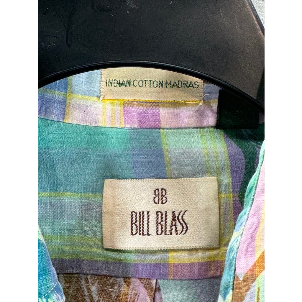 BILL BLASS Men's Multi Floral Button-Up Short Sleeve Shirt SZ M