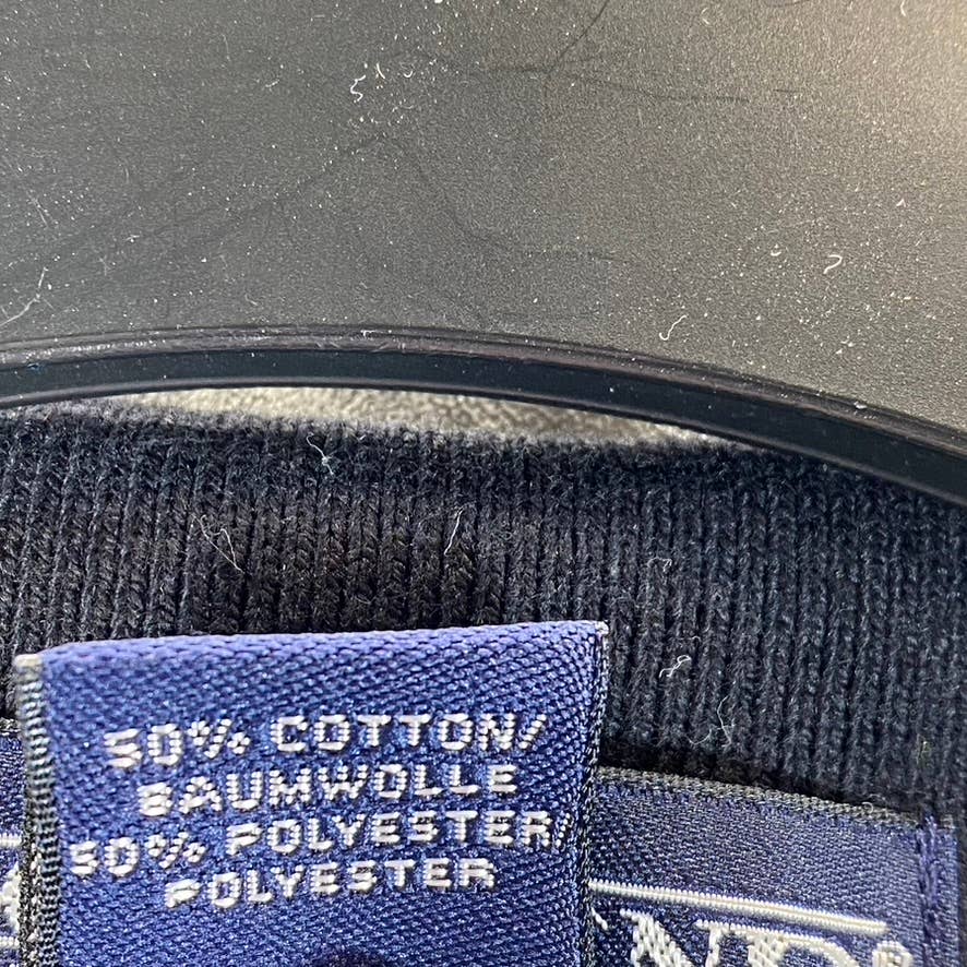 LANDS END Men's Black Solid Regular Short-Sleeve Polo Shirt SZ L