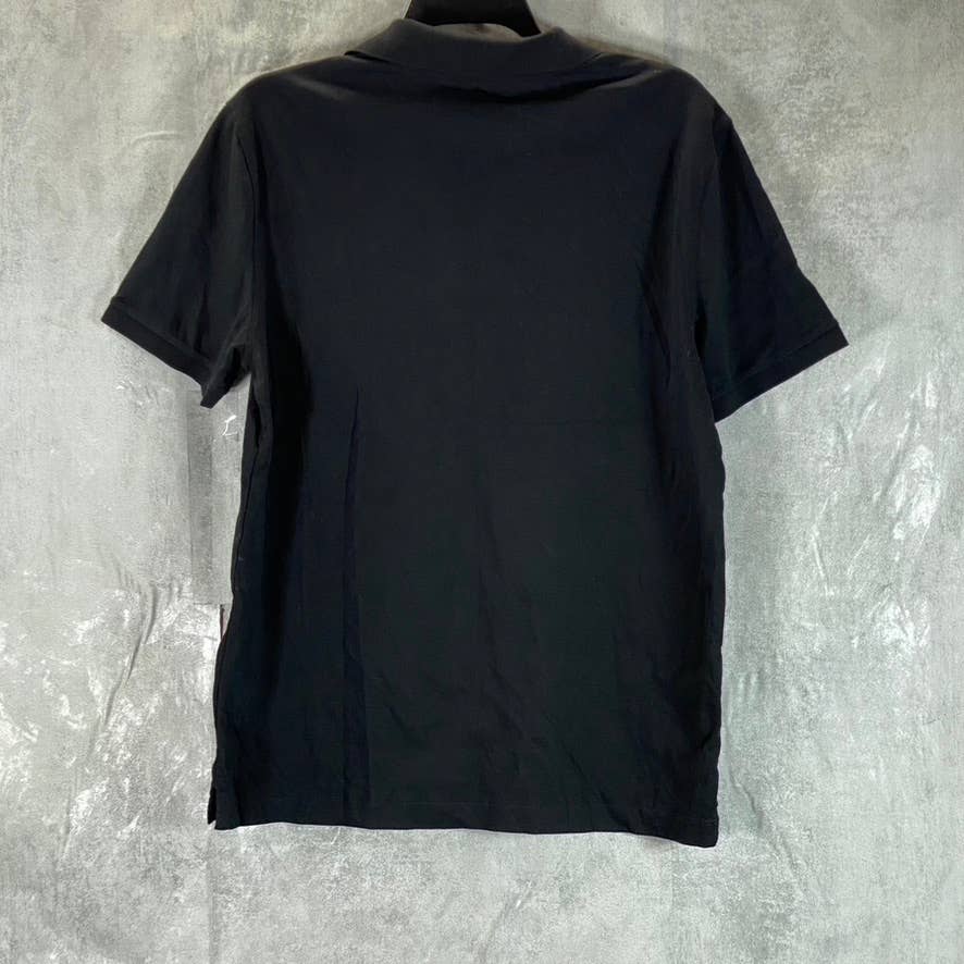 BANANA REPUBLIC Men's Black Solid New Performance Short-Sleeve Polo SZ M