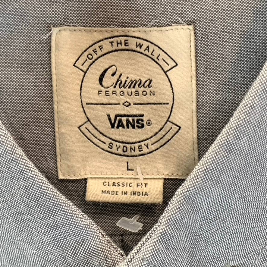 VANS Off The Wall Men's Mountain View Classic-Fit Button-Down Short SZ L