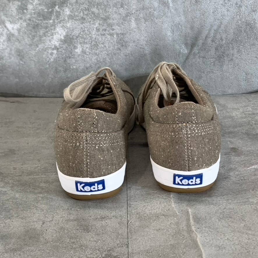 KEDS Women's Tan Center II Marled Memory Foam Lace-Up Sneakers SZ 7