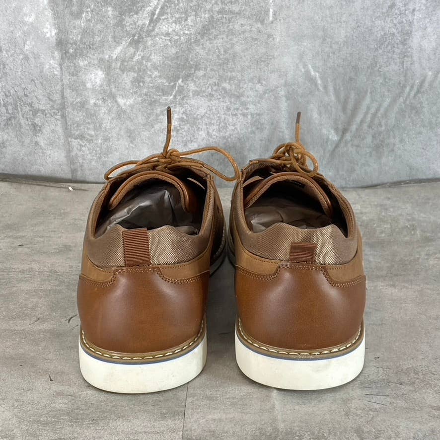 RESERVED FOOTWEAR NEW YORK Men's Cognac Vertigo Lace-Up Oxford Shoes SZ13