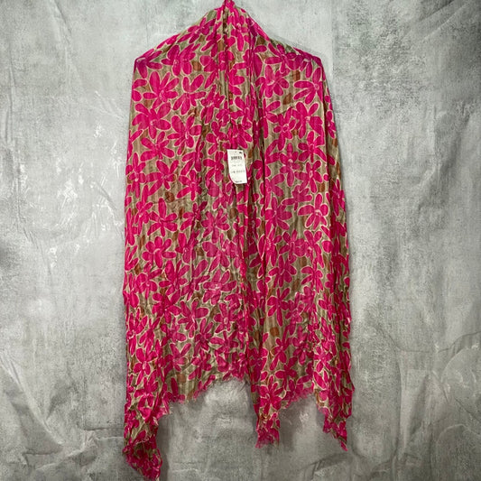 INC INTERNATIONAL CONCEPTS Pink Floral Print Wrap OS