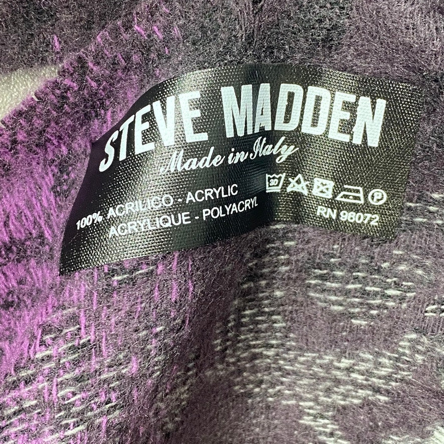 STEVE MADDEN Purple Mid Weight Ombre Paisley Muffler Scarf OS