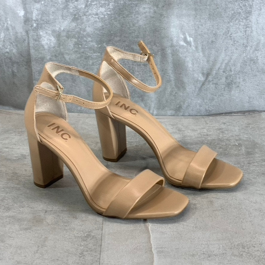 INC INTERNATIONAL CONCEPTS Women's Dark Almond Lexini Two-Piece Sandals SZ 6