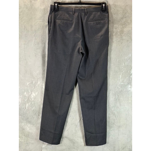 MICHAEL KORS Men's Charcoal Modern-Fit Wool Flat front Suit Pants SZ 32