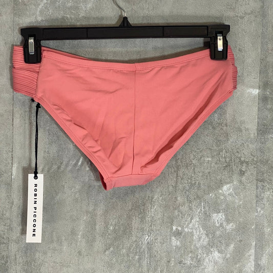 ROBIN PICCONE Pink Lemonade Lily Sash Hipster Moderate Coverage Bikini Bottoms SZ M