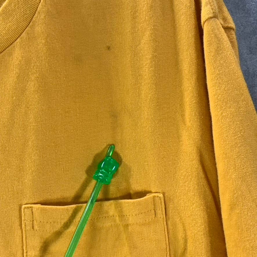 AIME LEON DORE Men's Mustard Crewneck Pullover Long Sleeve T-Shirt SZ L