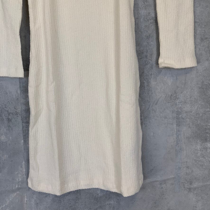 TOPSHOP Cream 2-Piece Scoopneck Cardigan Bodycon Mini Dress SZ 10