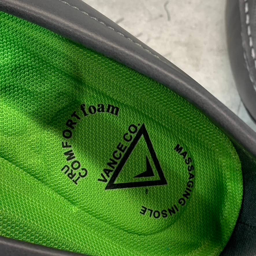 VANCE CO. Men's Grey Faux-Leather Mitch Slip-On Driving Loafers SZ 8