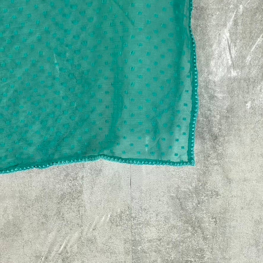 INC INTERNATIONAL CONCEPTS Women's Teal Swiss Dot Bandana Scarf SZ OS