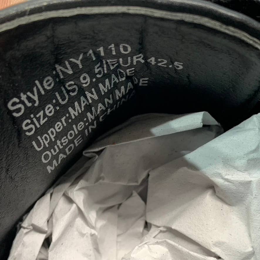 NEW YORK & COMPANY Men's Black Faux-Leather Cooper Lace-Up Oxford Shoes SZ 9.5