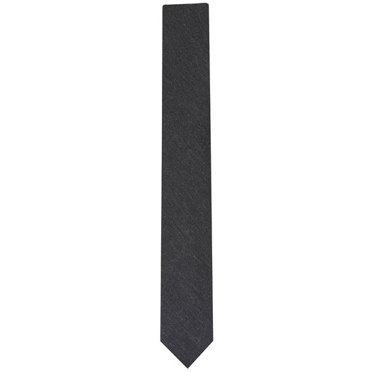 BAR III Solid Black Dunbar Slim Tie SZ OS