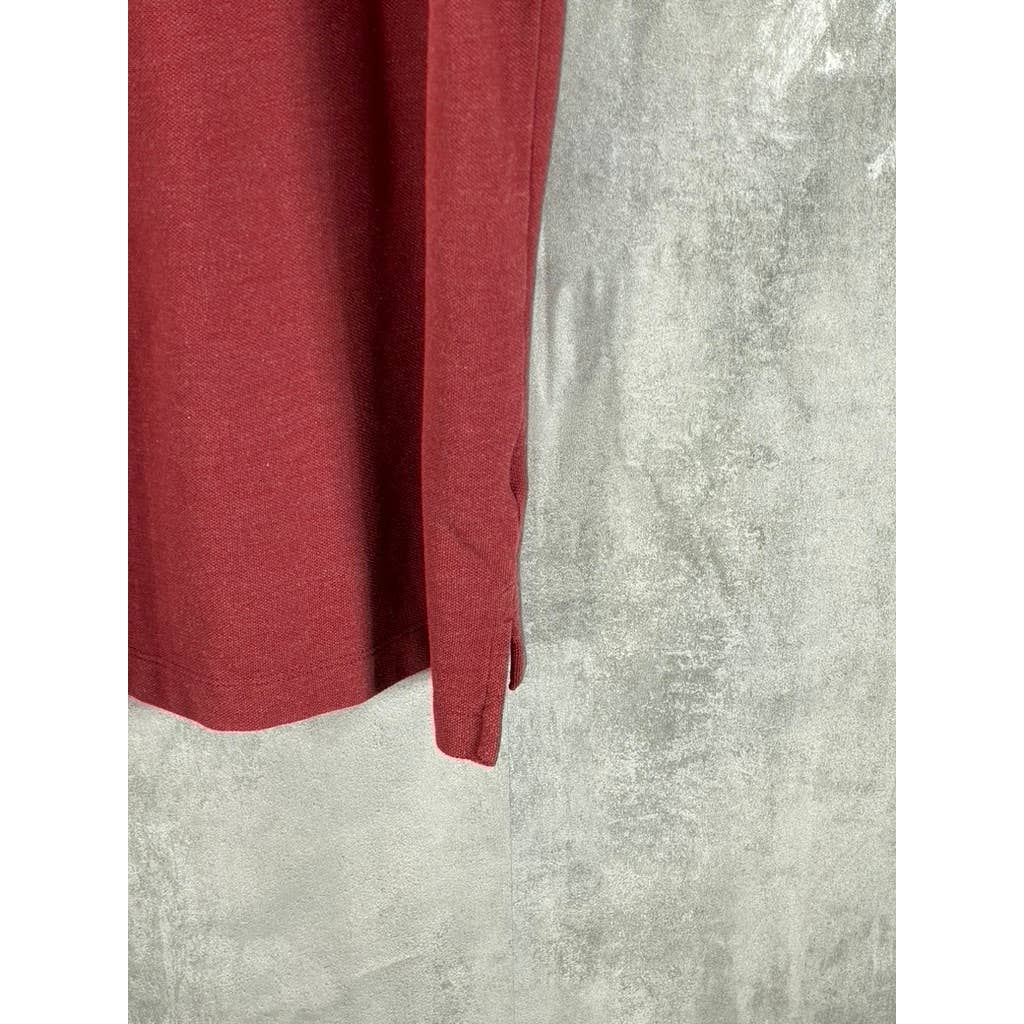 EDDIE BAUER Men's Red Classic Short-Sleeve Polo Shirt SZ L