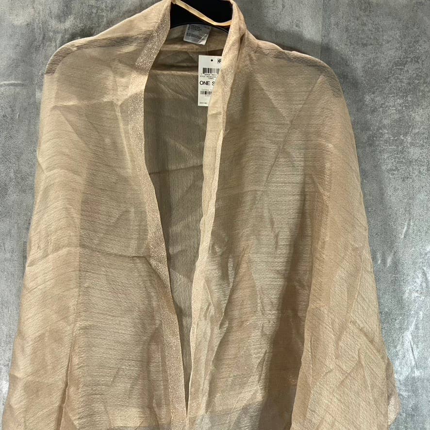 INC INTERNATIONAL CONCEPTS Women's Camel Sheer Solid Party Wrap SZ OS