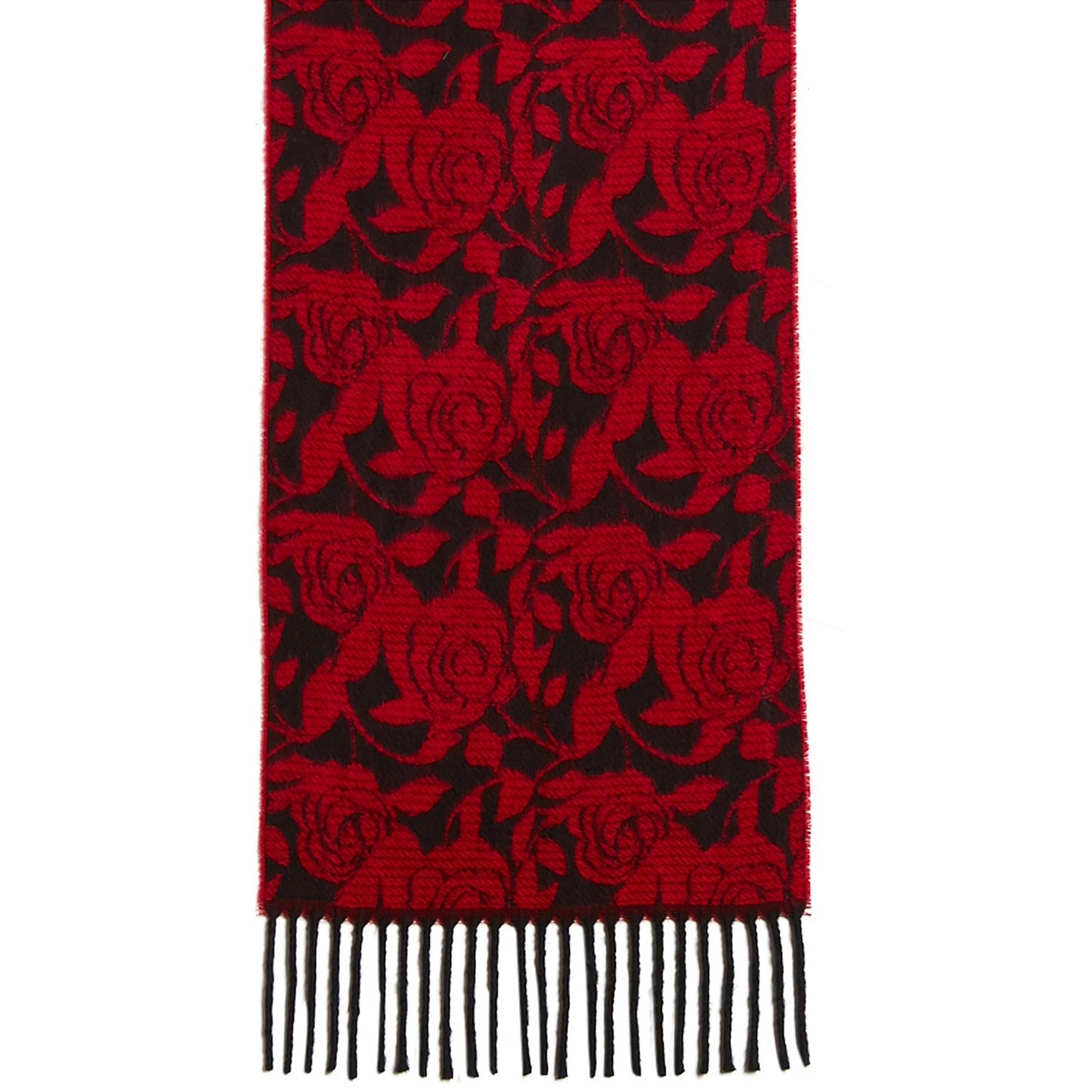 STEVE MADDEN Red Mid Weight Rose Muffler Scarf OS