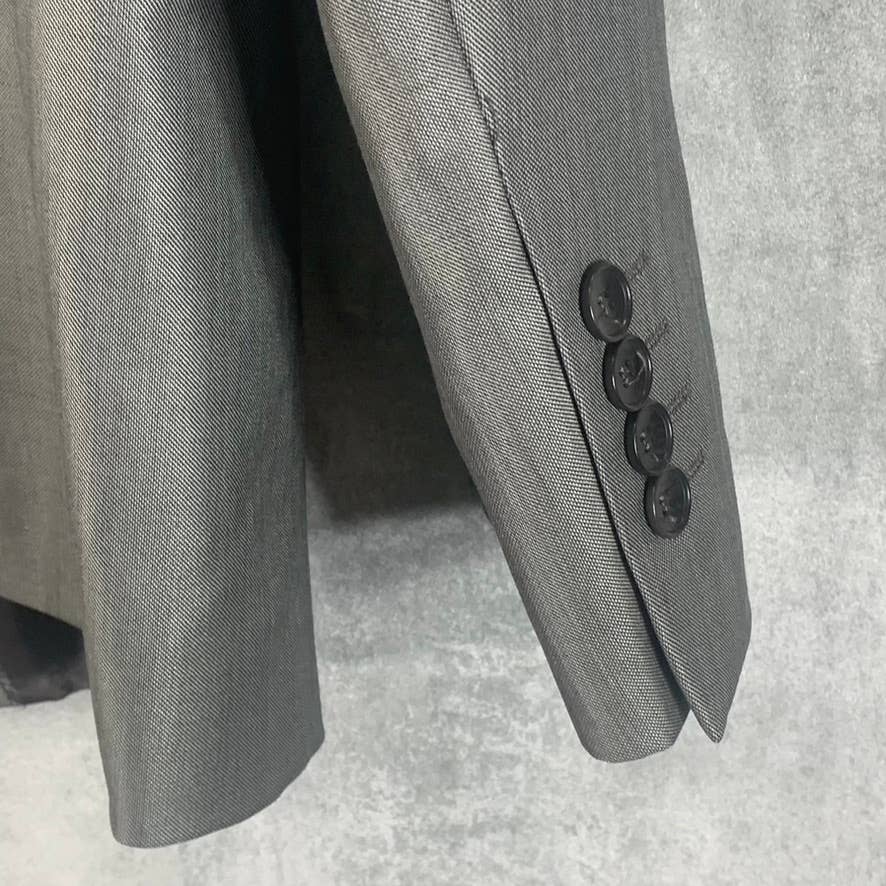 ZARA MAN Men's Grey Sharkskin Two-Button Suit Jacket SZ 42