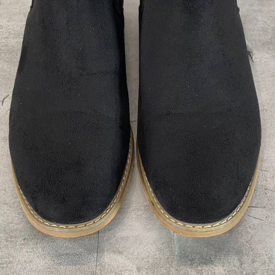 VANCE CO. Men's Wide Width Black Faux-Suede Marshall Chelsea Boots SZ 8
