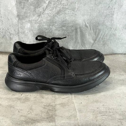 CLARKS COLLECTION Men's Black Leather Bradley Walk Lace-Up Comfort Shoes SZ 10.5