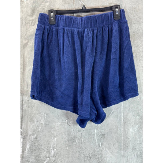 MIKOH Women's Dark Blue Cotton Terry Pull-On Shorts SZ 3 (L/XL)