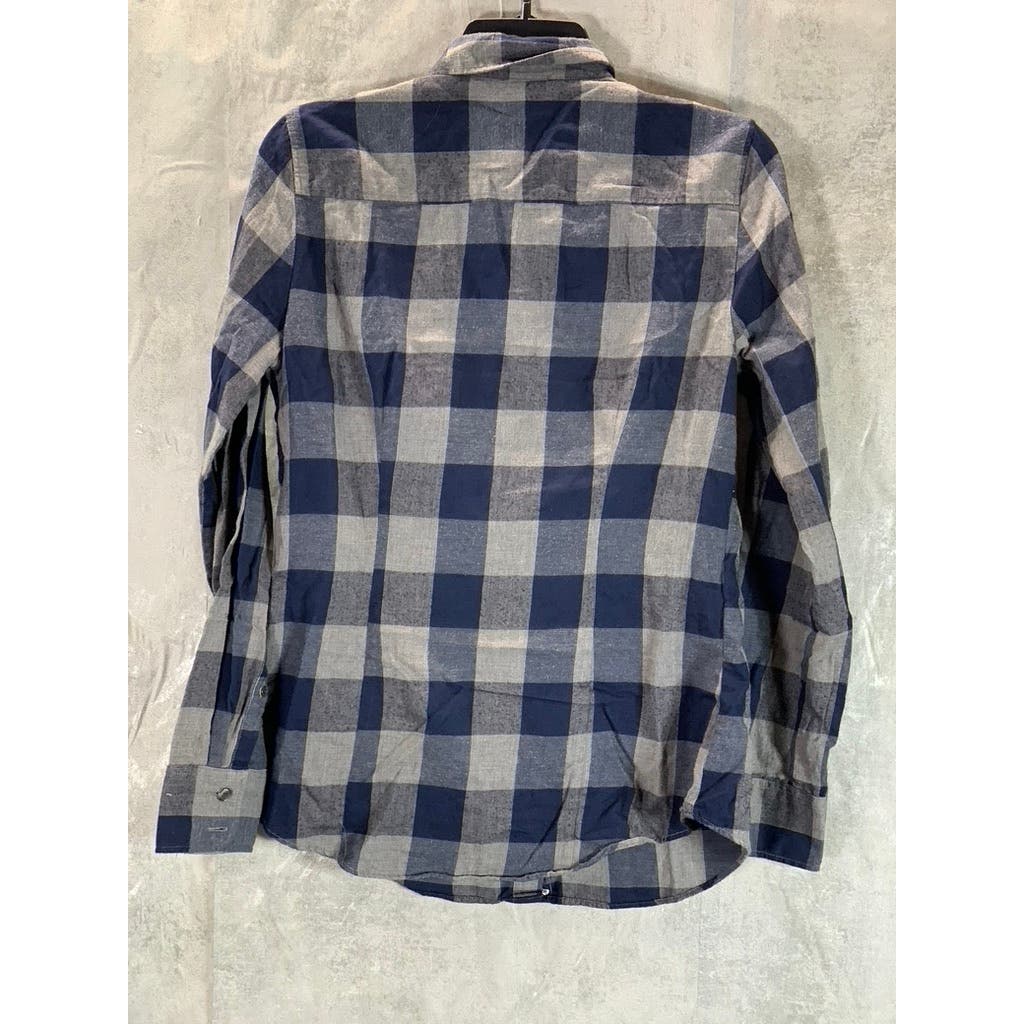 J.CREW The Perfect Shirt Women's Blue Plaid Classic Fit Button-Up Top SZ S