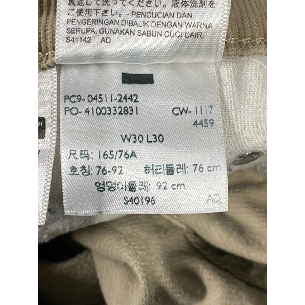 LEVI'S Men's Tan 511 Corduroy Slim-Fit Pants SZ 30X30