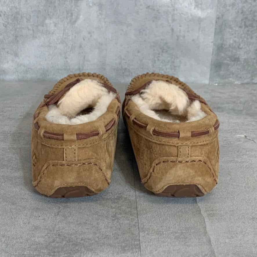 UGG Chestnut Dakota Round-Toe Slip-On Suede Wool Slippers SZ 6