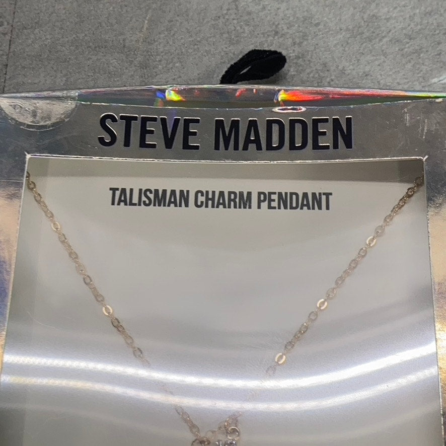 STEVE MADDEN Women's Gold Plated Talisman Strength Charm Pendant