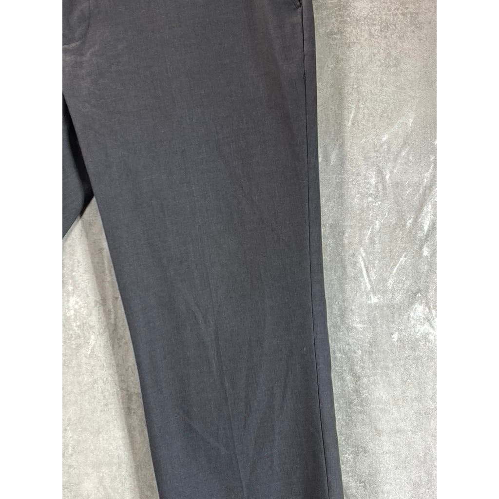 NORDSTROM RACK Men's Solid Charcoal Modern-Fit Flat-Front Pants SZ 36X32