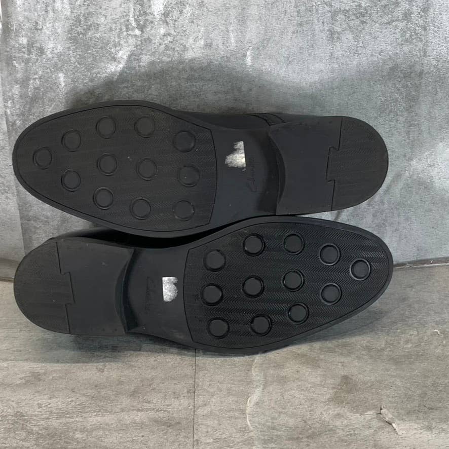CLARKS Collection Men's Black Leather Tilden Free Moc Toe Slip-On Loafers SZ 8