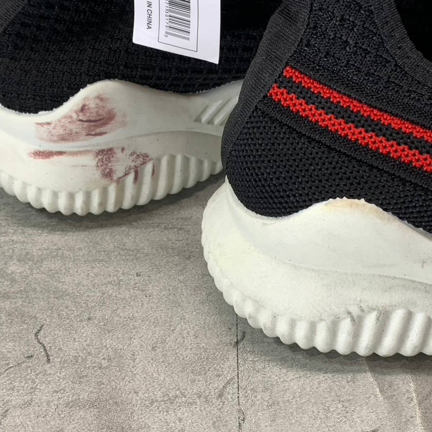 XRAY FOOTWEAR Men's Black/Red Knit Breathable Niko Lace-Up Sneakers SZ 8