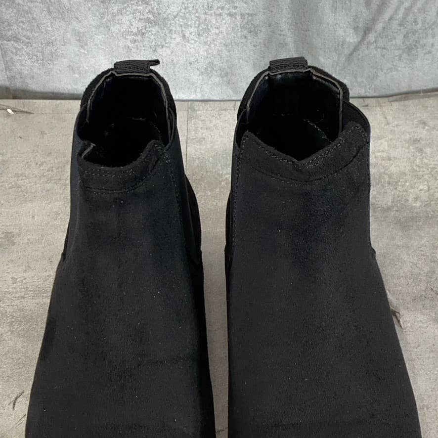 VANCE CO. Men's Wide Width Black Faux-Suede Marshall Chelsea Boots SZ 8