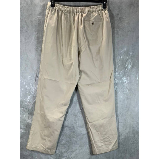 L.L BEAN Women's Khaki High-Rise Original-Fit Tapered Leg Bayside Pants SZ 18