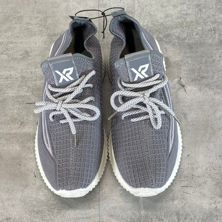 XRAY FOOTWEAR Men's Gray Knit Breathable Niko Lace-Up Sneakers SZ 7.5