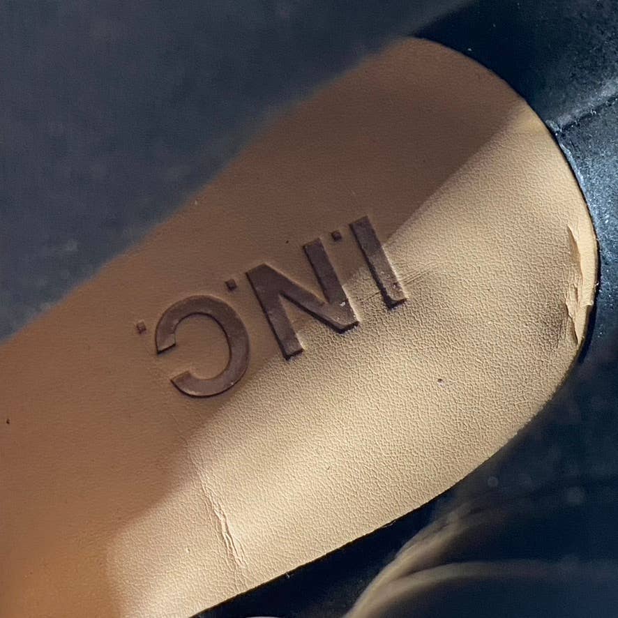 INC INTERNATIONAL Women's Black Bling Reisa Pointed-Toe Stiletto Booties SZ 12