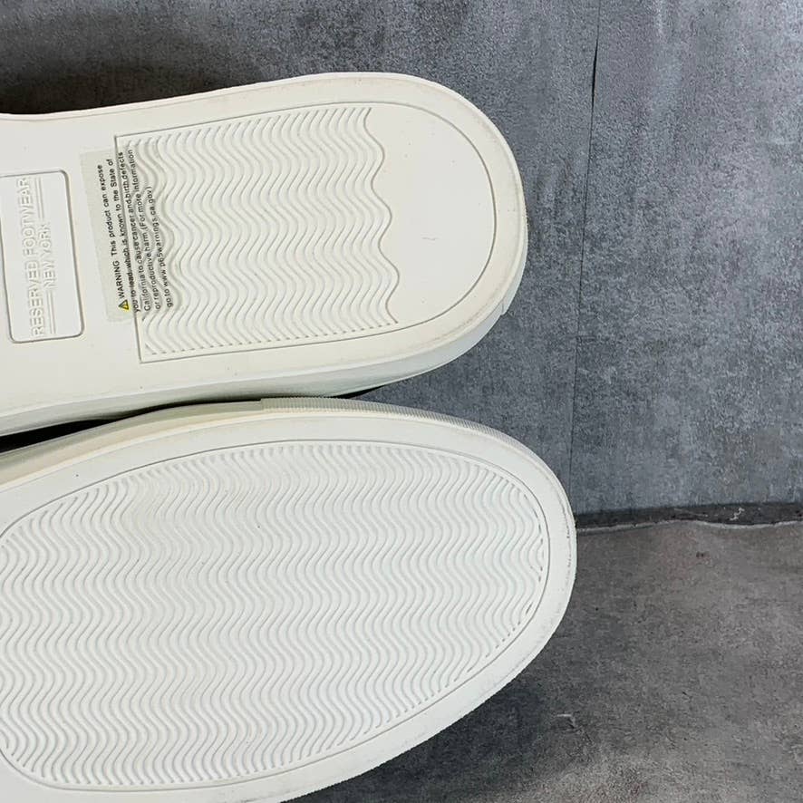 RESERVED FOOTWEAR NEW YORK Men's Gray Faux-Leather Kona Lace-Up Boat Shoe SZ10.5