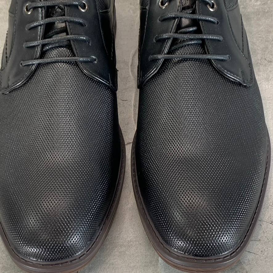 NEW YORK & COMPANY Men's Black Faux-Leather Cooper Lace-Up Oxford Shoes SZ 9.5