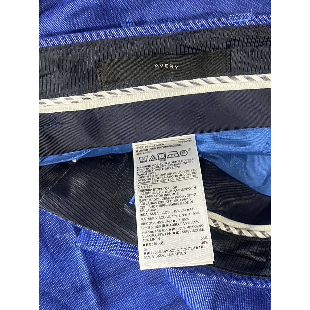 BANANA REPUBLIC Women's Petite Royal Blue Avery Straight Pant SZ 8P