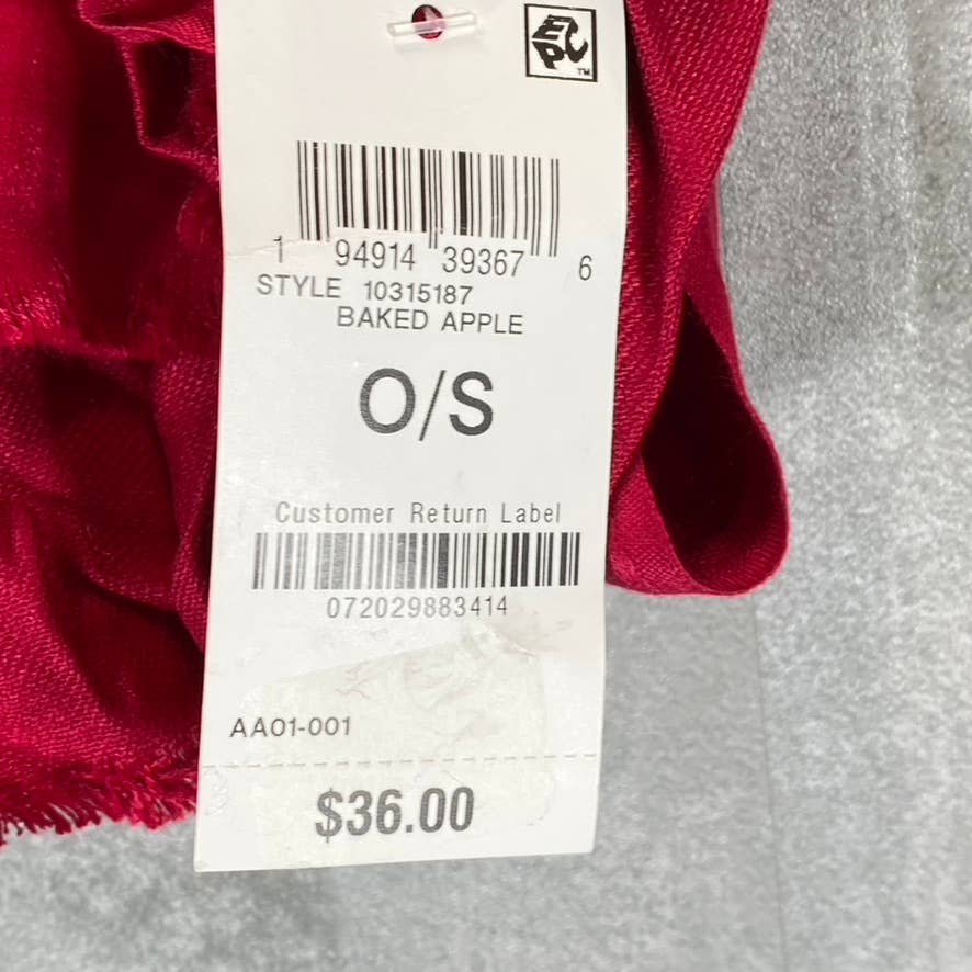 INC INTERNATIONAL CONCEPTS Women's Baked Apple Solid Knit Wrap Scarf SZ OS