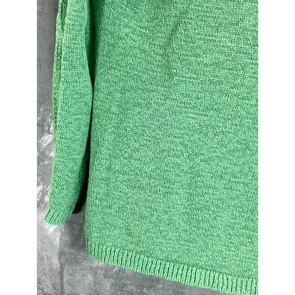 RACHEL ZOE Women's Mint Green Karla Crewneck Detailed Pullover Sweater SZ L