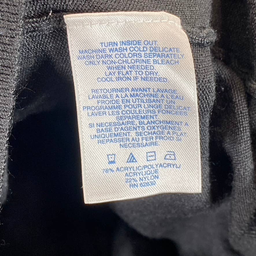 LANDS' END Men's Black V-Neck Pullover Sweater SZ M