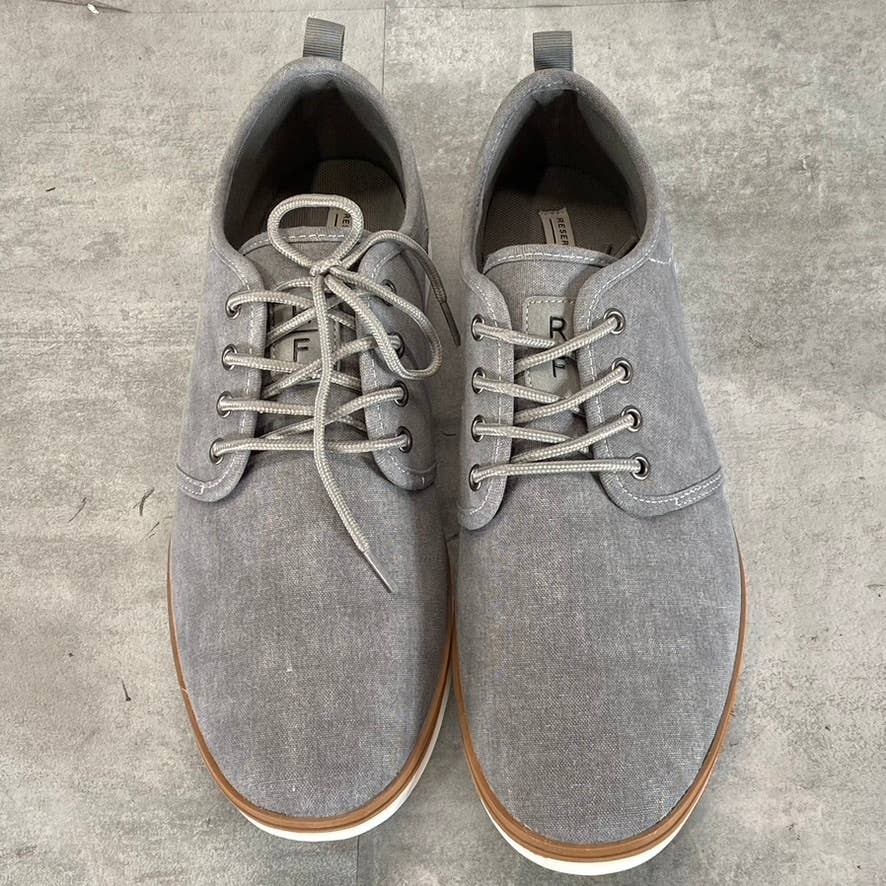 RESERVED FOOTWEAR NEW YORK Men's Light Grey Atomix Low-Top Sneakers SZ 13