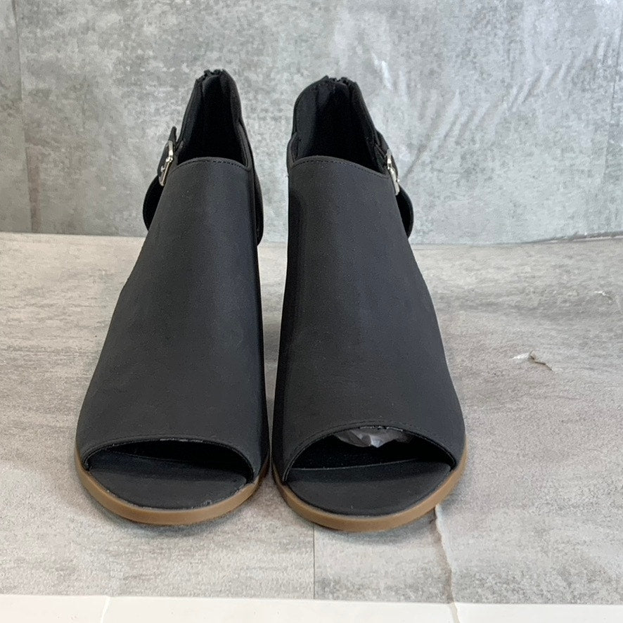 STYLE & CO Women's Black Jennaa Peep-Toe Cut-Out Block-Heel Shooties SZ 11