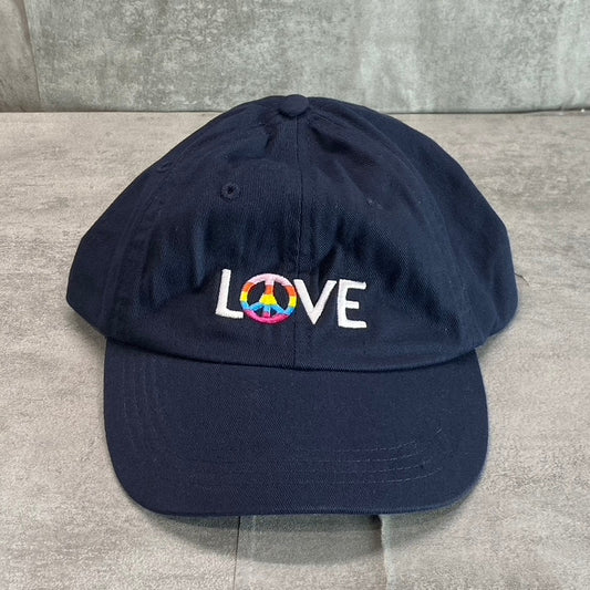 BP. Women's Navy Peace Love Dad Embroidered Adjustable Baseball Cap SZ OS