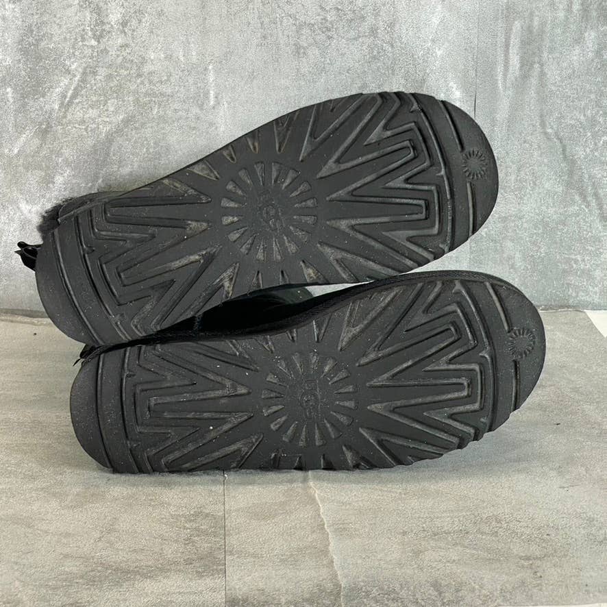 UGG Women's Black Bailey Bow II Slip-On Mid-Calf Pull-On Boots SZ 9
