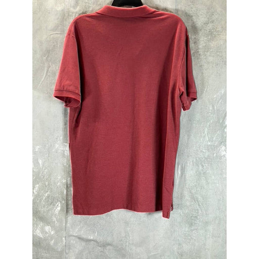 EDDIE BAUER Men's Red Classic Short-Sleeve Polo Shirt SZ L