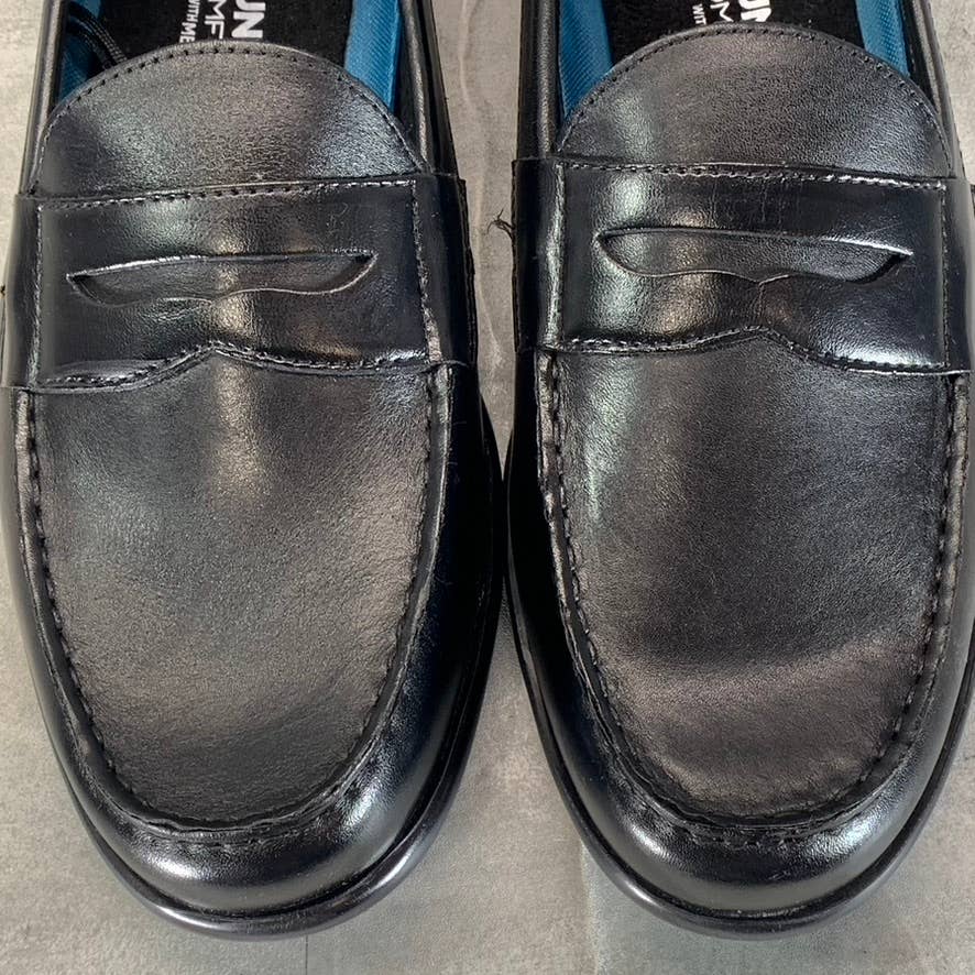 NUNN BUSH Men's Wide Width Black Leather Drexel Slip-On Penny Loafers SZ 9.5W